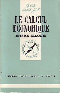 Livrenpoche : Le calcul économique - Patrick Jean-Jean - Livre