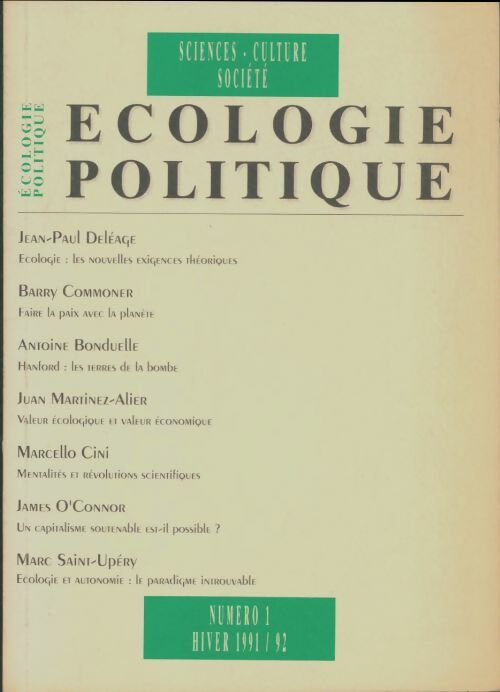 Livrenpoche : Écologie politique n°1 - Collectif - Livre