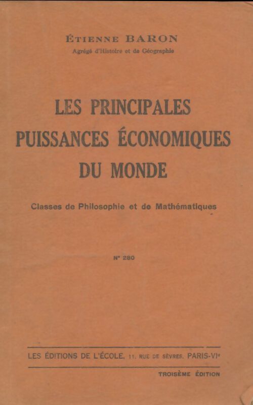 Livrenpoche : Principales puissances économiques du monde - Etienne Baron - Livre