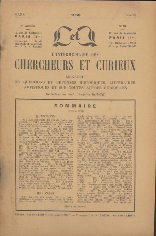 Livrenpoche : L'intermédiaire des chercheurs et curieux n°84 - Collectif - Livre