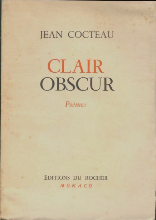Livrenpoche : Clair-obscur - Jean Cocteau - Livre