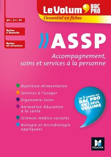 Livrenpoche : Le Volum' Bac pro - ASSP - Accompagnement soins et services à la personne - Révision entraînement - Jocelyn Garnier - Livre