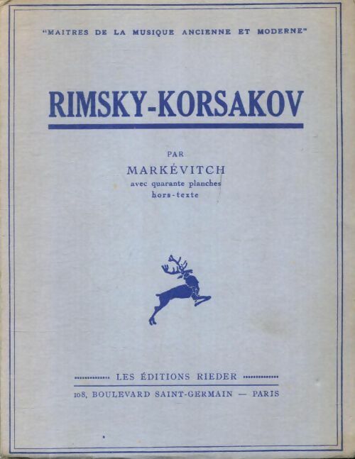 Livrenpoche : Rimsky-Korsakov - Markevitch - Livre
