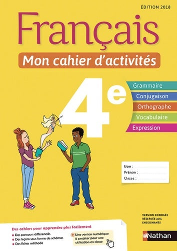 Livrenpoche : Français - Mon cahier d'activités - 4e - Stéphanie Callet - Livre