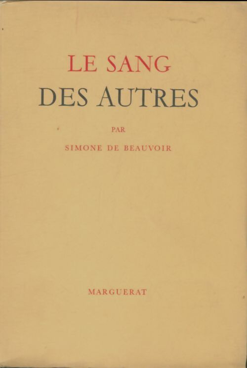 Livrenpoche : Le sang des autres - Simone De Beauvoir - Livre