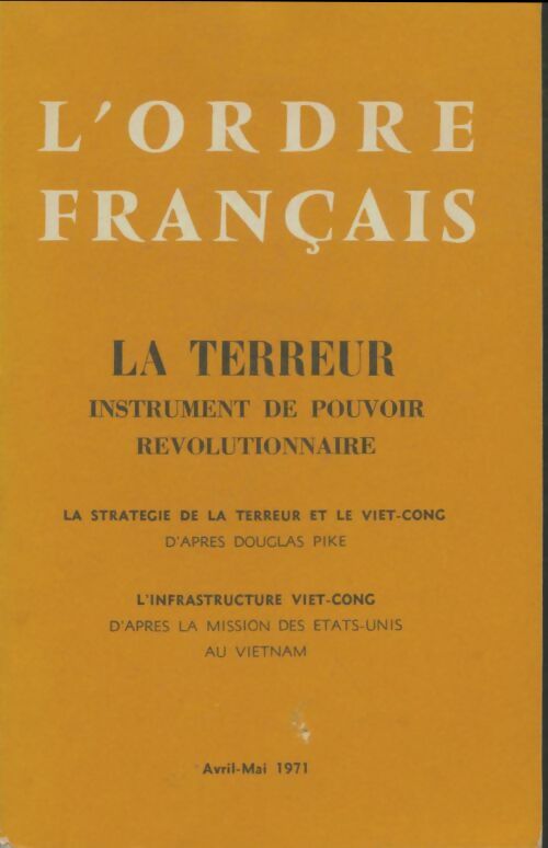 Livrenpoche : L'ordre français n°150-151 : La terreur instrument de pouvoir révolutionnaire - Collectif - Livre