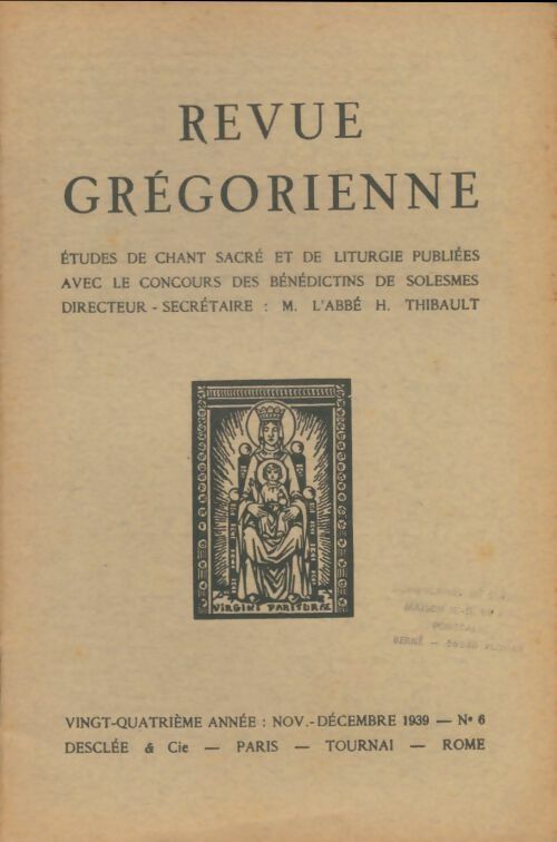 Livrenpoche : Revue grégorienne n°6 - Collectif - Livre