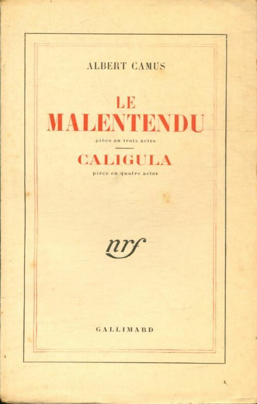Livrenpoche : Caligula / Le malentendu - Albert Camus - Livre