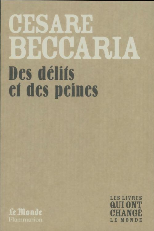 Livrenpoche : Des délits et des peines - Cesare Beccaria - Livre