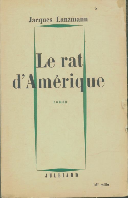 Livrenpoche : Le rat d'Amérique - Jacques Lanzmann - Livre