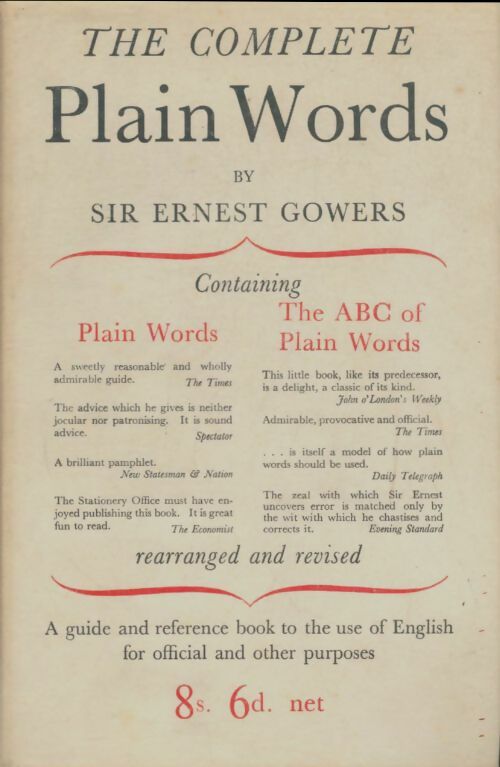 Livrenpoche : The complete plain words - Sir Ernest Gowers - Livre