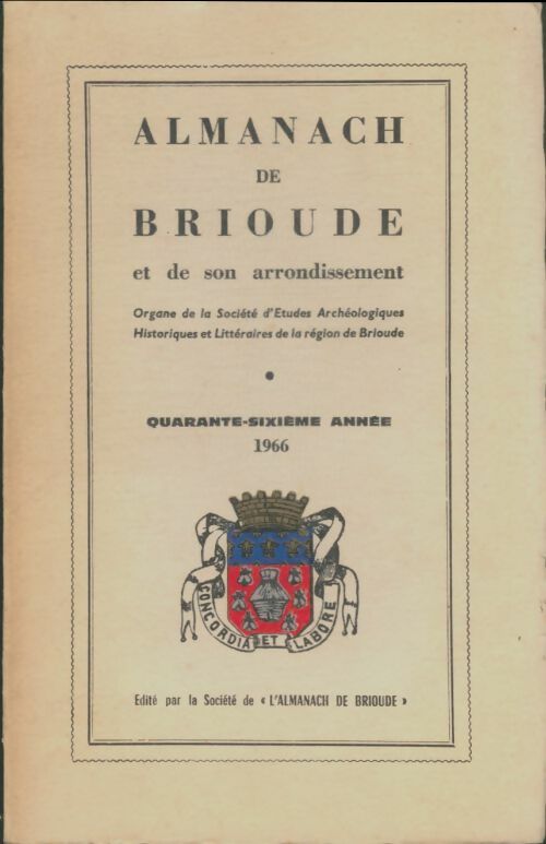 Livrenpoche : Almanach de Brioude et de son arrondissement 1966 - Collectif - Livre
