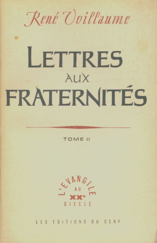 Livrenpoche : Lettres aux fraternités Tome II - René Voillaume - Livre
