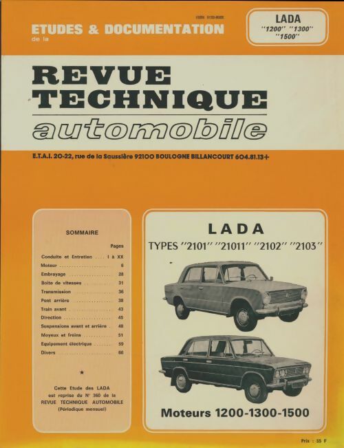 Livrenpoche : Lada types 2101, 21011, 2102, 2103 - Collectif - Livre