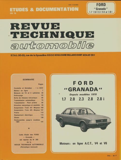 Livrenpoche : Ford Granada 1.7, 2.0, 2.3, 2.8,2.8i - Collectif - Livre