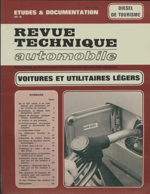 Livrenpoche : Diesel de tourisme : Voitures et utilitaires légers - Collectif - Livre