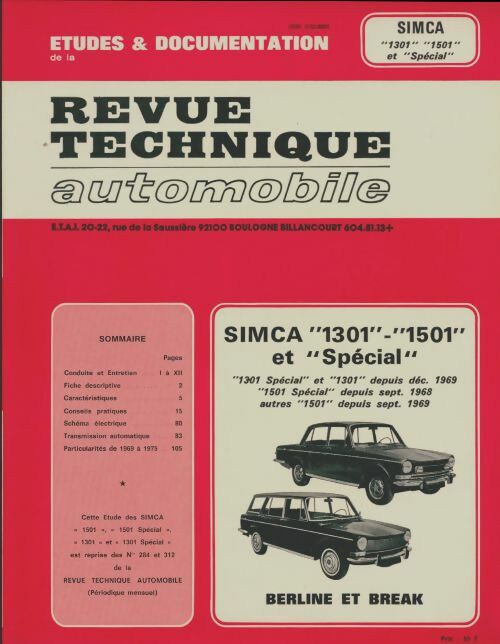 Livrenpoche : Simca 1301, 1501 et spécial - Collectif - Livre