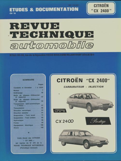 Livrenpoche : Citroën CX 2400 - Collectif - Livre