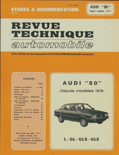 Livrenpoche : Audi 80 - Collectif - Livre