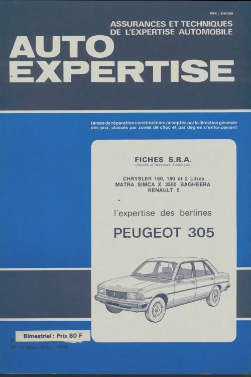 Livrenpoche : Auto expertise n°74 : Peugeot 305 - Collectif - Livre