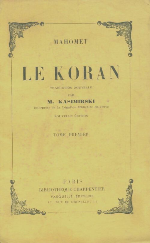 Livrenpoche : Le koran Tome I - Mahomet - Livre