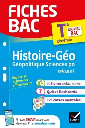 Livrenpoche : Fiches bac HGGSP Terminale . Bac 2024 : Nouveau programme de Terminale - Collectif - Livre