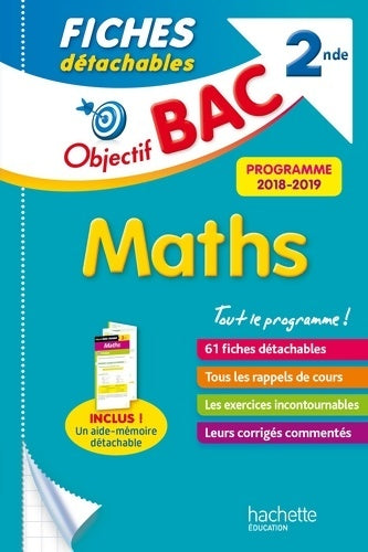 Livrenpoche : Objectif Bac Fiches détachables Maths Seconde - Dominique Dejean-Blanc - Livre