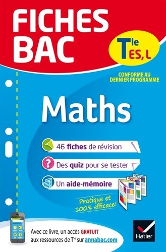Livrenpoche : Fiches bac Maths Terminale ES L : Fiches de révision Terminale ES L - Laurent Darré - Livre