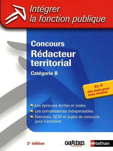 Livrenpoche : Concours re?dacteur territorial : Cate?gorie B concours externe - Pascal Tuccinardi - Livre