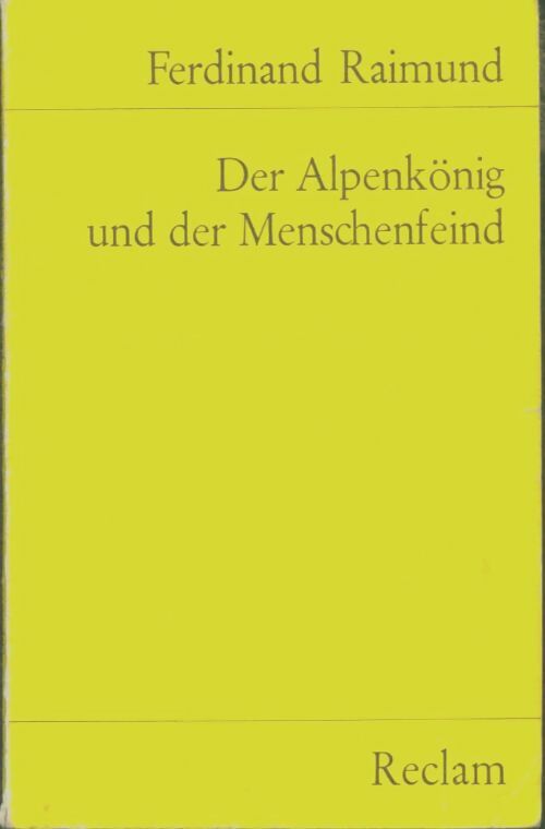 Livrenpoche : Der alpenkonig und der menschenfeind - Ferdinand Raimund - Livre