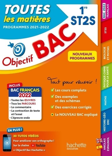 Livrenpoche : Objectif Bac - 1re ST2S Toutes les matières BAC 2022 - Catherine Duffau - Livre