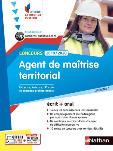 Livrenpoche : Concours Agent de maîtrise territorial - Catégorie C - Intégrer la fonction publique - 2019/2020 - Didier Bizeul - Livre