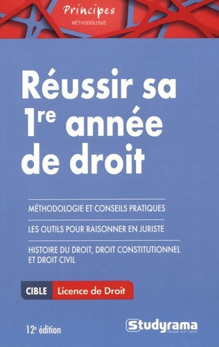 Livrenpoche : Réussir sa première année de droit - Raphaël Contini - Livre