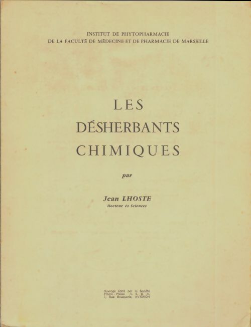 Livrenpoche : Les désherbants chimiques - Jean Lhoste - Livre