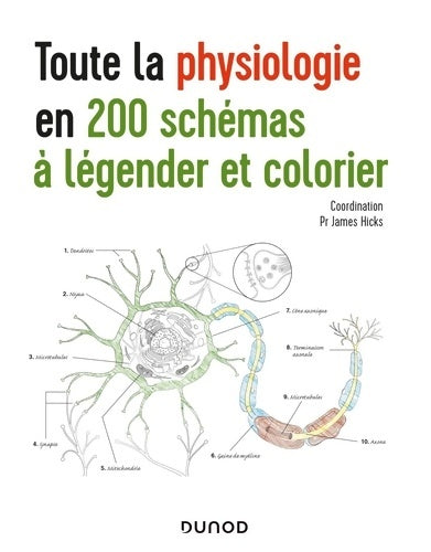 Livrenpoche : Toute la physiologie en 200 schémas à légender et colorier - James Hicks - Livre