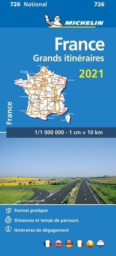 Livrenpoche : Carte Nationale Grands Itinéraires France 2021 - Michelin - Livre