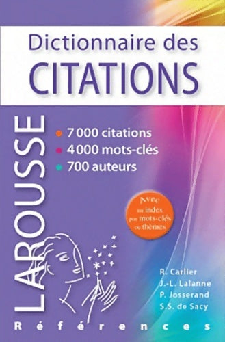 Livrenpoche : Dictionnaire des citations françaises - Robert Carlier - Livre