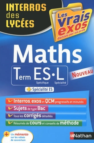Livrenpoche : Interros des Lycées Maths Term ES. L - Collectif - Livre