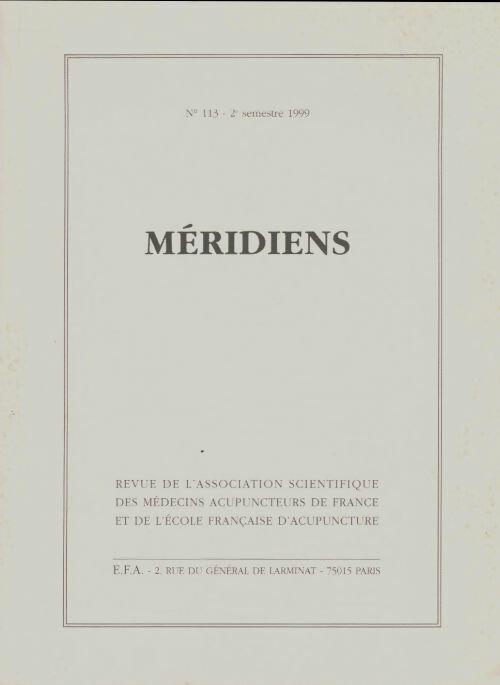 Livrenpoche : Méridiens n°113 - Collectif - Livre
