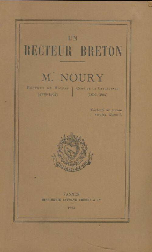 Livrenpoche : Un recteur breton - Pierre Noury - Livre