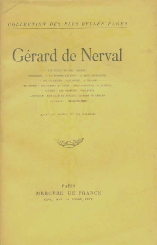 Livrenpoche : Gérard de Nerval - Gérard De Nerval - Livre