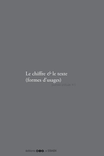 Livrenpoche : Le chiffre & le texte journée d?étude # 5 - Collectif - Livre