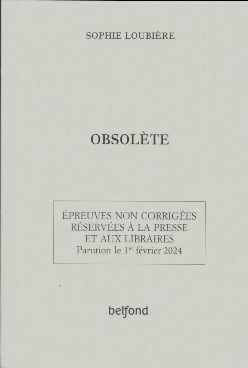 Livrenpoche : Obsolète - Sophie Loubière - Livre