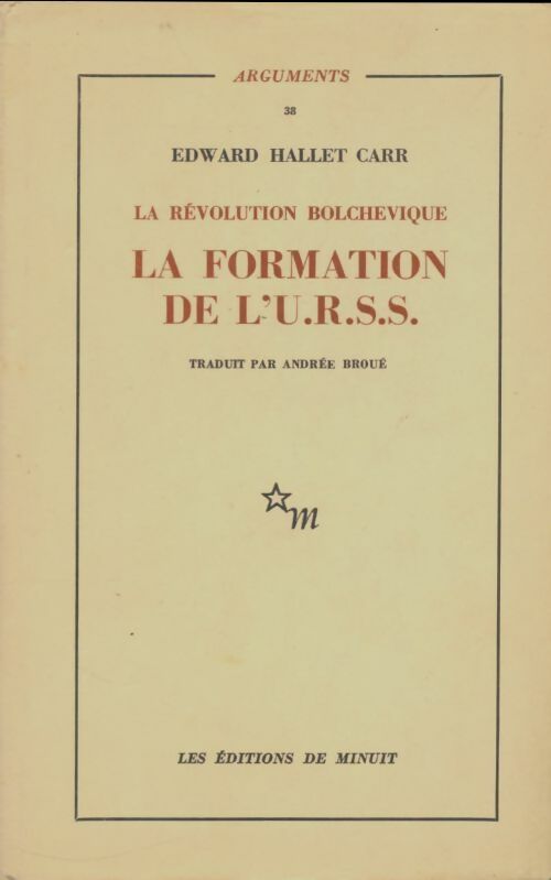 Livrenpoche : La formation de l'URSS - Edward Hallet Carr - Livre