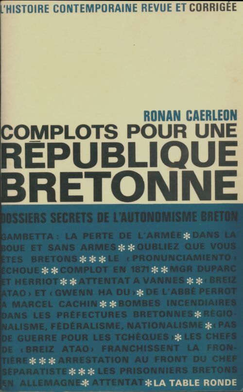 Livrenpoche : Complots pour une république bretonne - Ronan Caerleon - Livre