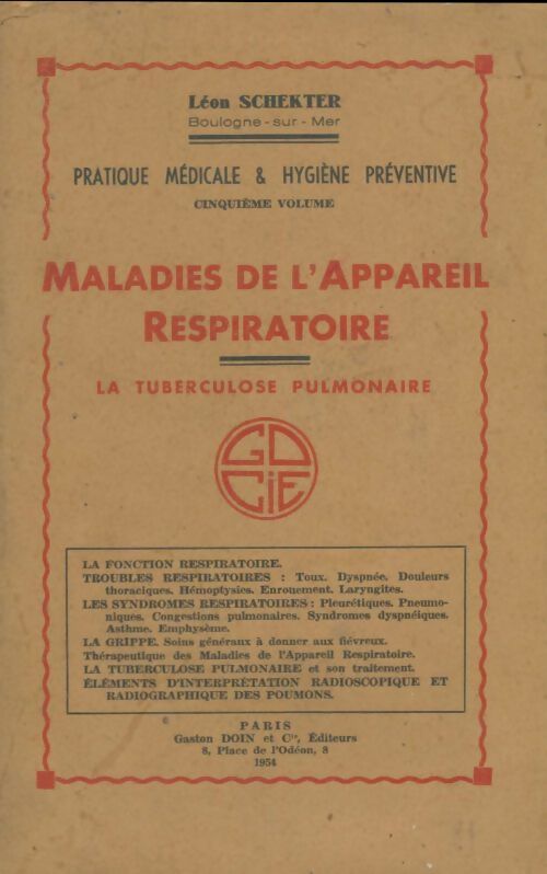 Livrenpoche : Maladies maladies de l'appareil respiratoire - Léon Schekter - Livre