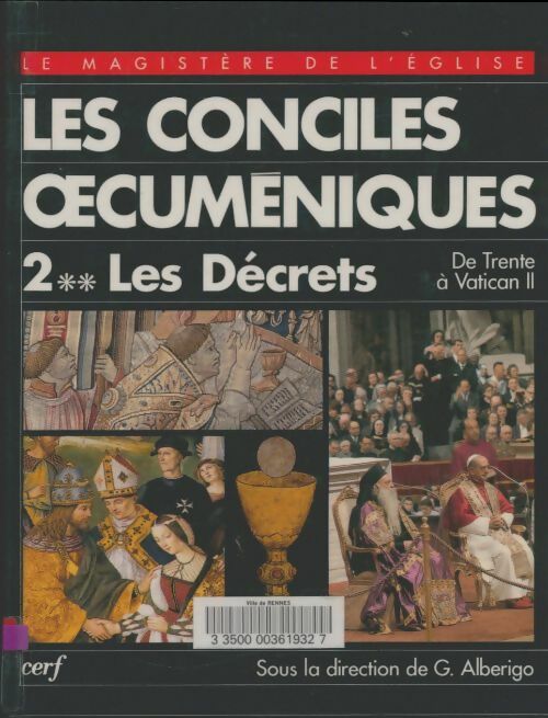 Livrenpoche : Les conciles oecuméniques Tome II-2 : Les décrets - Collectif - Livre