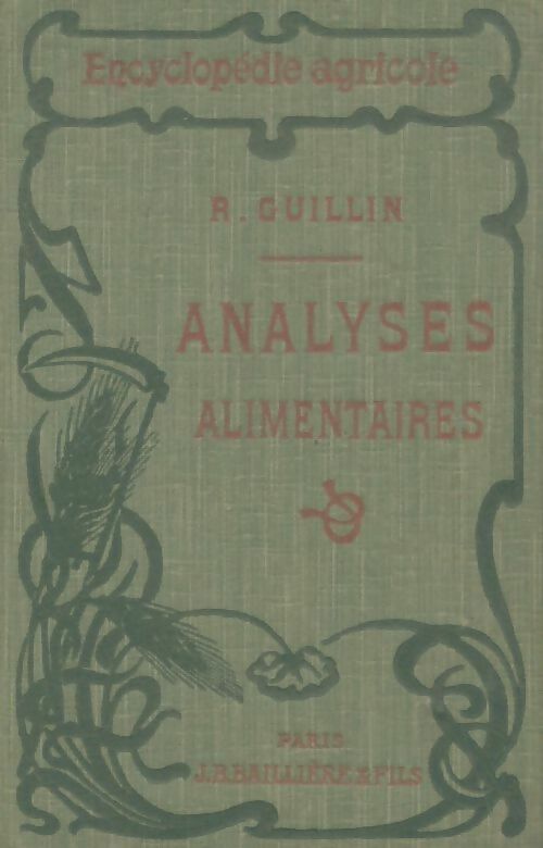 Livrenpoche : Analyses alimentaires - R. Guillin - Livre