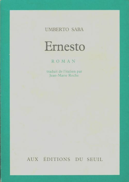 Livrenpoche : Ernesto - Umberto Saba - Livre