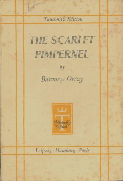 Livrenpoche : The Scarlet pimpernel - Baronne Orczy - Livre